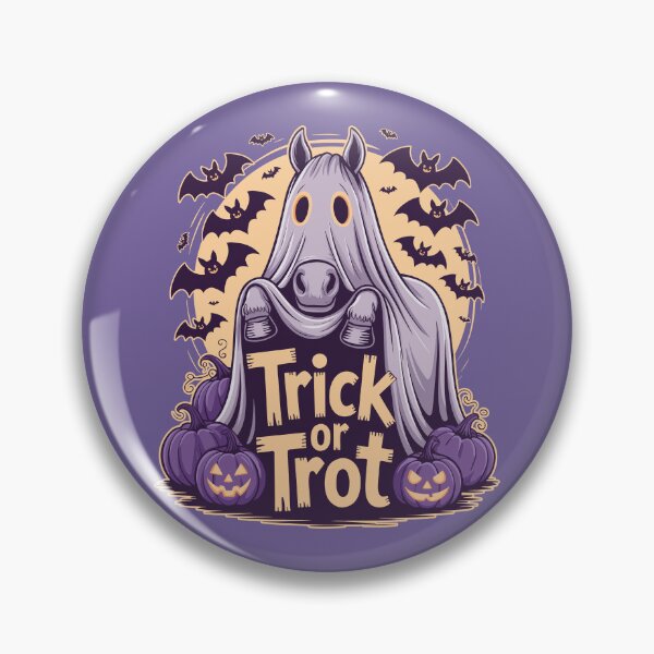 Item preview, Trick Or Trot Horse Lover Halloween Ghost Pumpkin Bat designed and sold by GregArtShop.