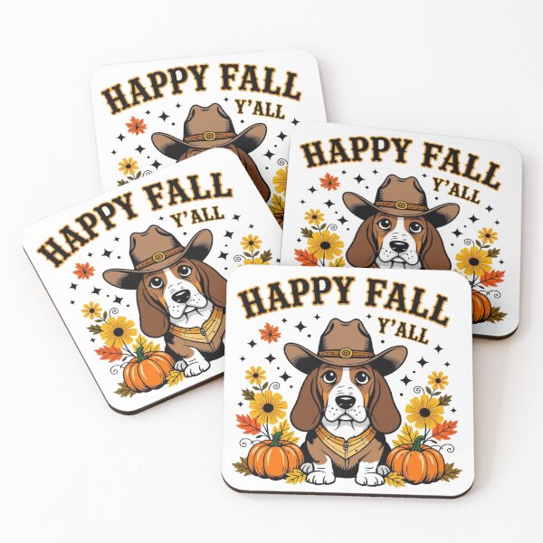 Item preview, Happy Fall Basset Hound designed and sold by J-CCreations.