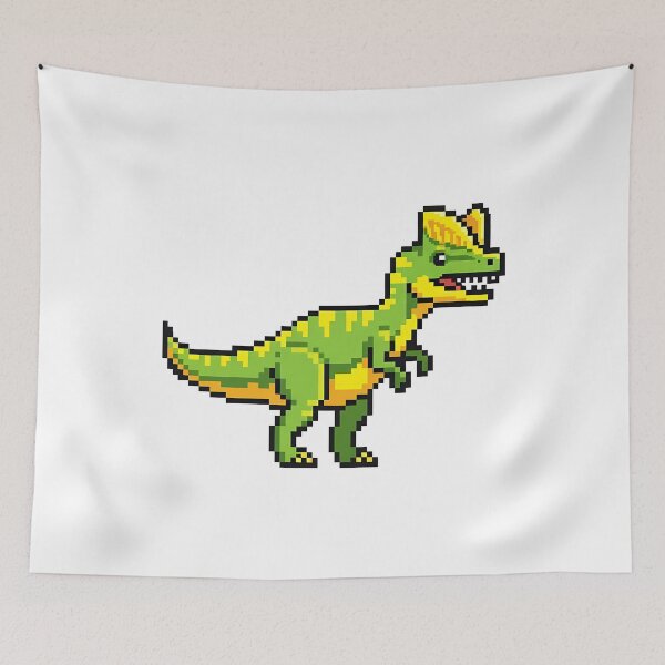 Item preview, Pixel Art Dilophosaurus Dino Retro Game designed and sold by k3rstman1.