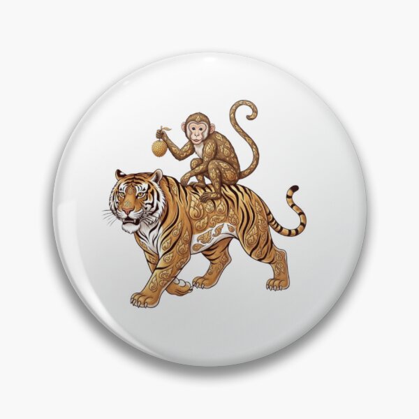Item preview, Tiger and monkey designed and sold by PP&RAINBOW SHOP.