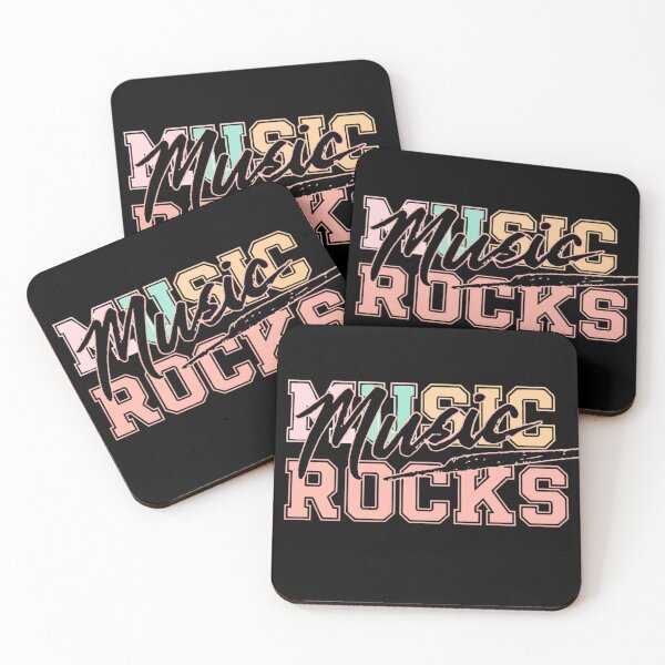 Item preview, MUSIC ROCKS – Colorful Retro Typography T-Shirt for Music Lovers designed and sold by bazstees54.