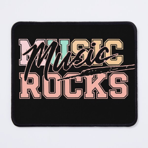 Item preview, MUSIC ROCKS – Colorful Retro Typography T-Shirt for Music Lovers designed and sold by bazstees54.