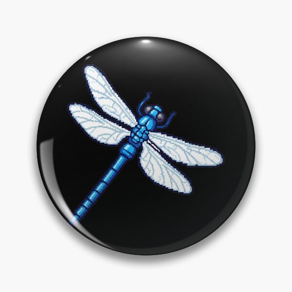 Item preview, Blue Dragonfly Pixel Art Insect Retro designed and sold by k3rstman1.
