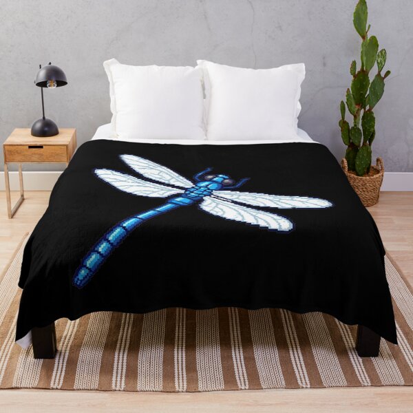 Item preview, Blue Dragonfly Pixel Art Insect Retro designed and sold by k3rstman1.