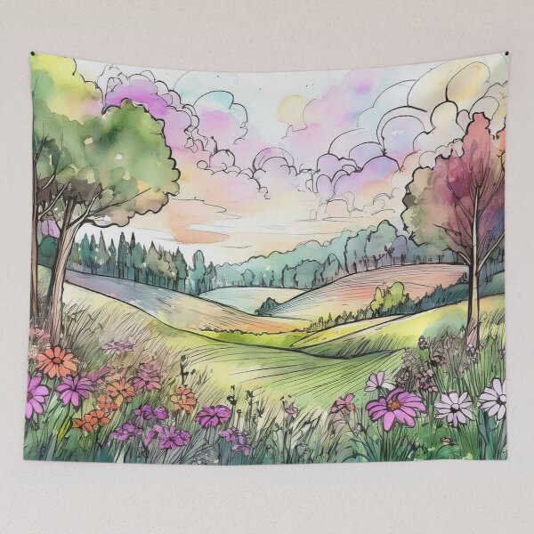 Item preview, Wildflower Meadow and Colorful Trees designed and sold by J Marielle Designs.