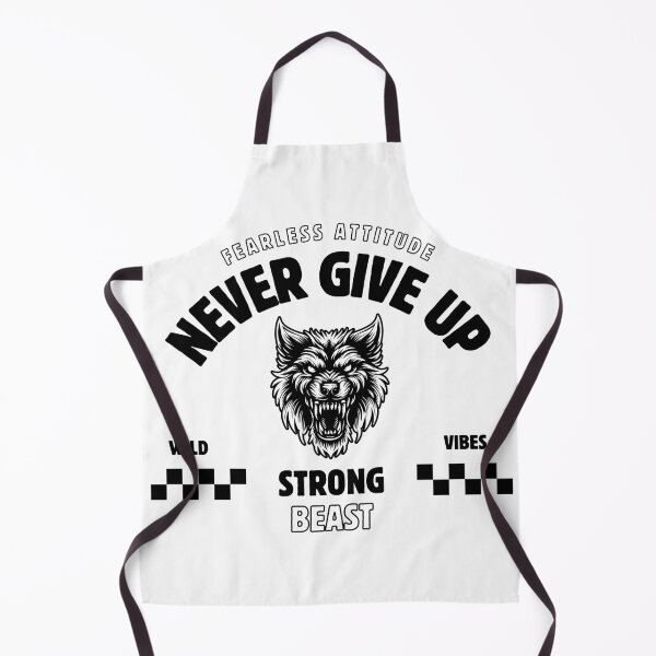 Item preview, Wolf Fearless Attitude Never Give Up Strong Beast Wild Vibes designed and sold by CreativeCrewApp.