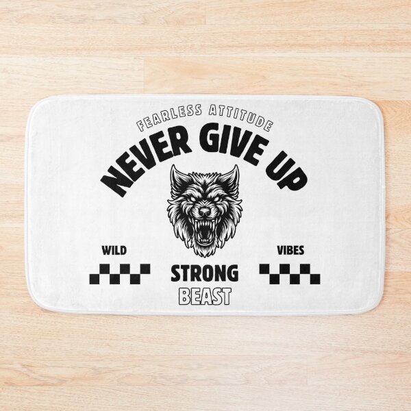 Item preview, Wolf Fearless Attitude Never Give Up Strong Beast Wild Vibes  designed and sold by CreativeCrewApp.