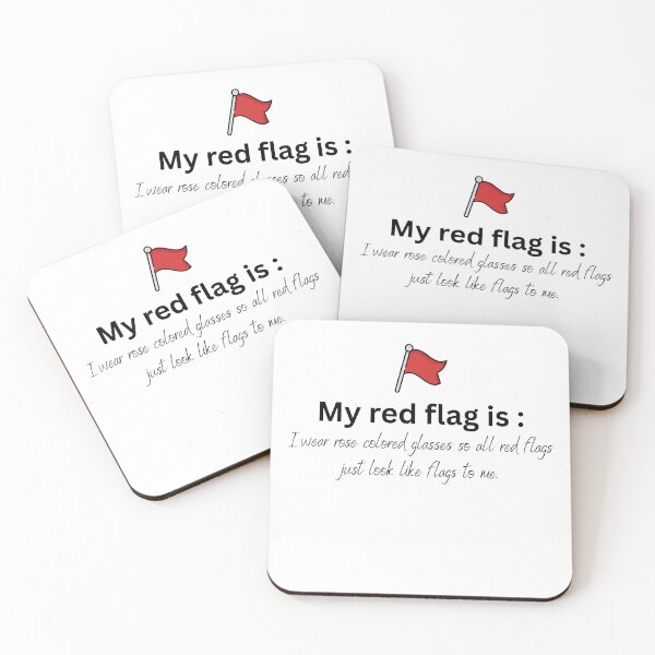 Item preview, rose colored glasses red flags designed and sold by RedFlagCentral.