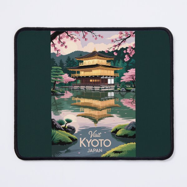 Item preview, Kyoto Japan Kinkaku-ji Illustration Travel Art Vintage designed and sold by KrisSidDesigns.