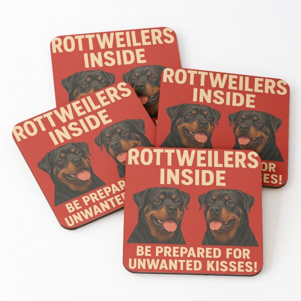 Item preview, Rottweilers Inside Be Prepared for Unwanted Kisses designed and sold by 123ks.