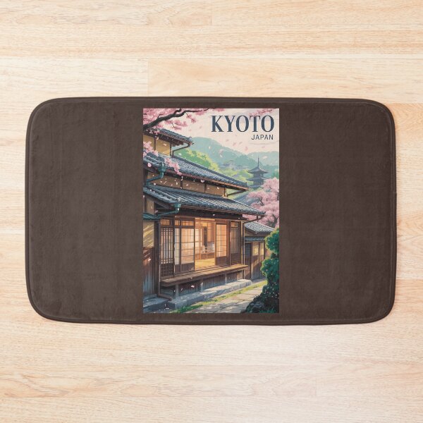 Item preview, Kyoto Japan House Illustration Travel Art Vintage designed and sold by KrisSidDesigns.