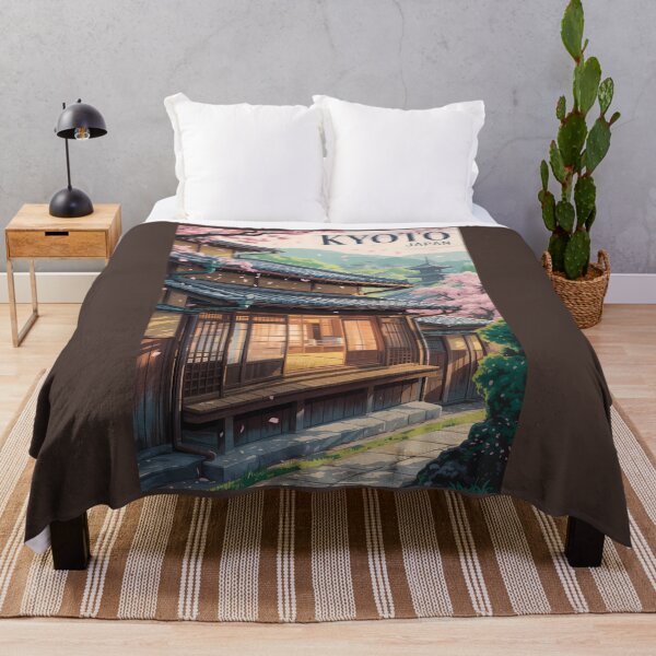 Item preview, Kyoto Japan House Illustration Travel Art Vintage designed and sold by KrisSidDesigns.