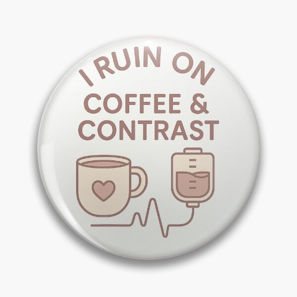Item preview, I Run on Coffee & Contrast | Minimalist Cath Lab Line Art Design designed and sold by nastypastys.