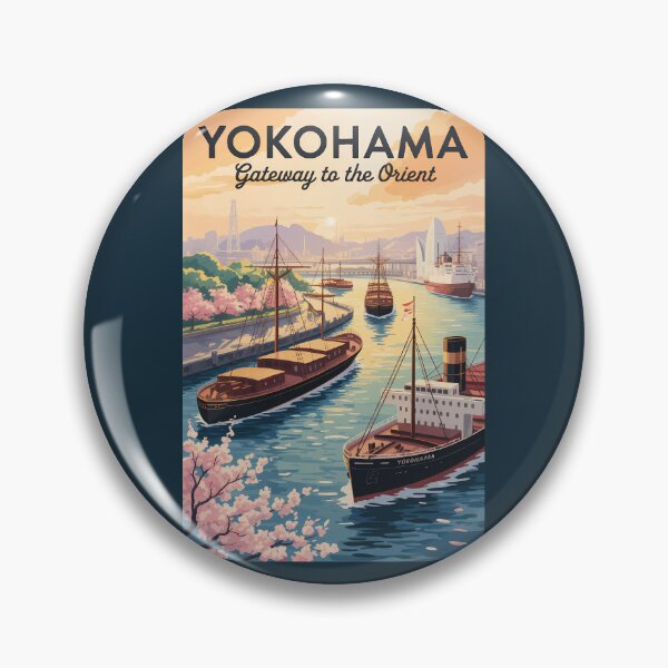 Item preview, Yokohama Japan Illustration Travel Art Vintage designed and sold by KrisSidDesigns.