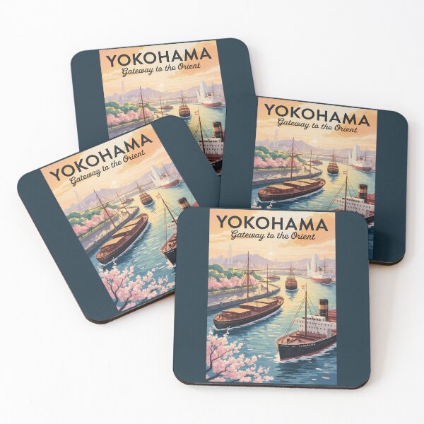 Item preview, Yokohama Japan Illustration Travel Art Vintage designed and sold by KrisSidDesigns.