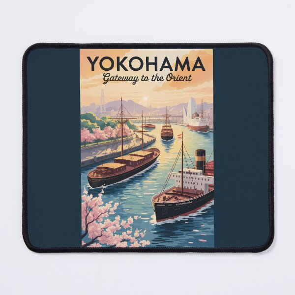 Item preview, Yokohama Japan Illustration Travel Art Vintage designed and sold by KrisSidDesigns.