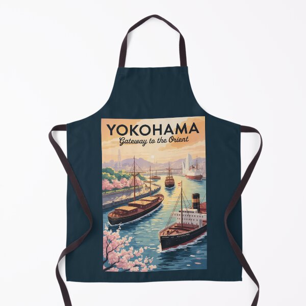 Item preview, Yokohama Japan Illustration Travel Art Vintage designed and sold by KrisSidDesigns.