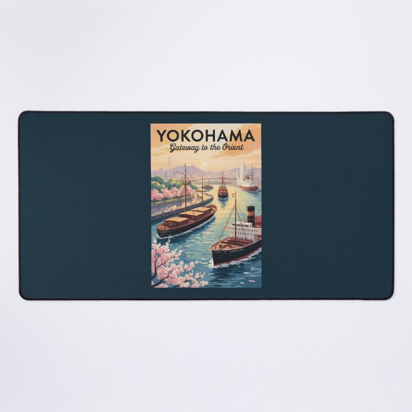 Item preview, Yokohama Japan Illustration Travel Art Vintage designed and sold by KrisSidDesigns.