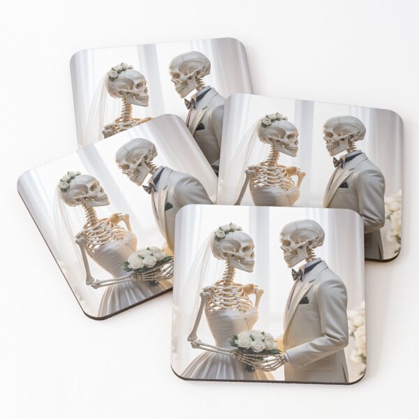 Item preview, Halloween Skeleton Wedding designed and sold by ArtQueen777.
