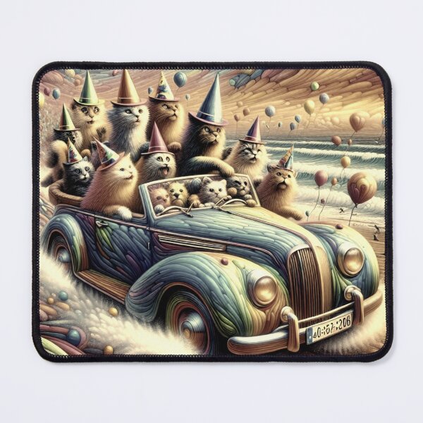 Item preview, Purrfect Joyride – Surreal Cruise of Cats and Color designed and sold by daweave77.