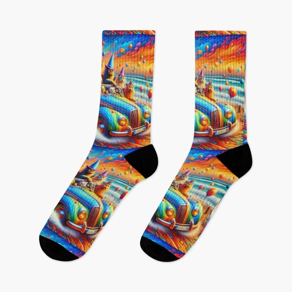 Item preview, Purrfect Joyride – Surreal Cruise of Cats and Color designed and sold by daweave77.