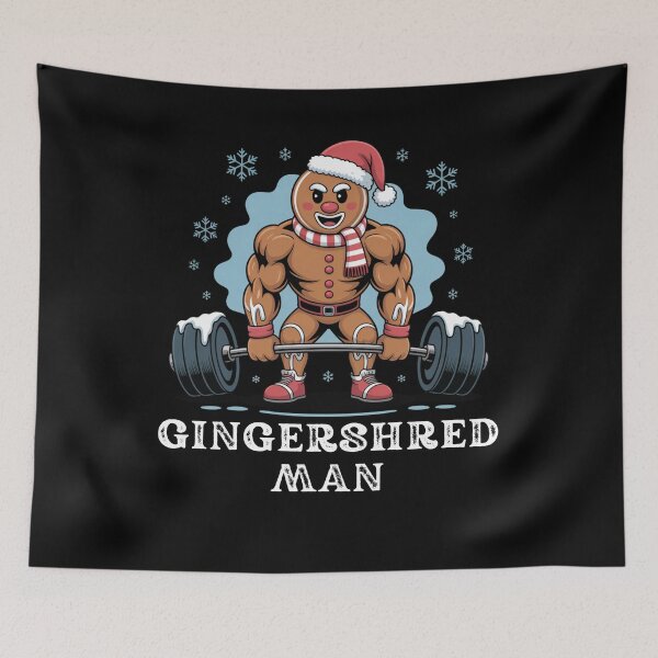 Item preview, Gingershred man Funny Christmas bodybuilding gym designed and sold by snowry.