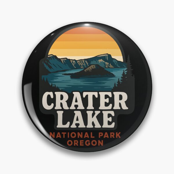 Item preview, Crater Lake National Park Oregon Retro Vintage designed and sold by TomFrontierArt.