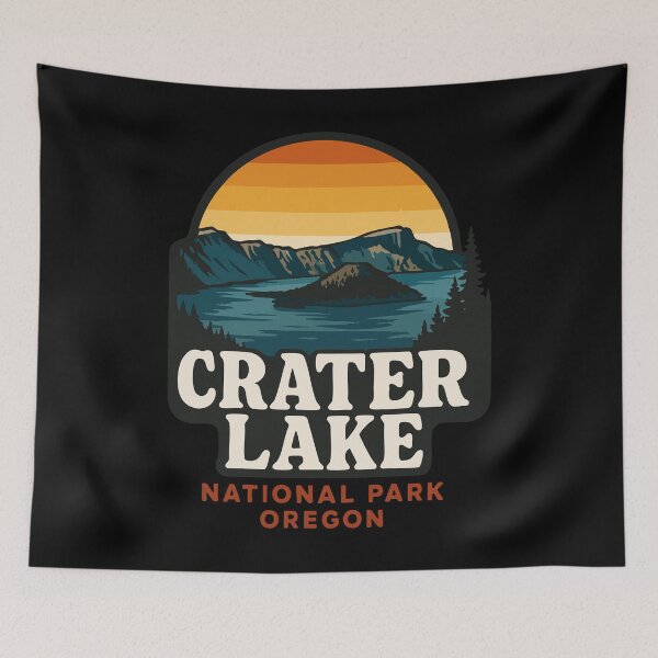 Item preview, Crater Lake National Park Oregon Retro Vintage designed and sold by TomFrontierArt.