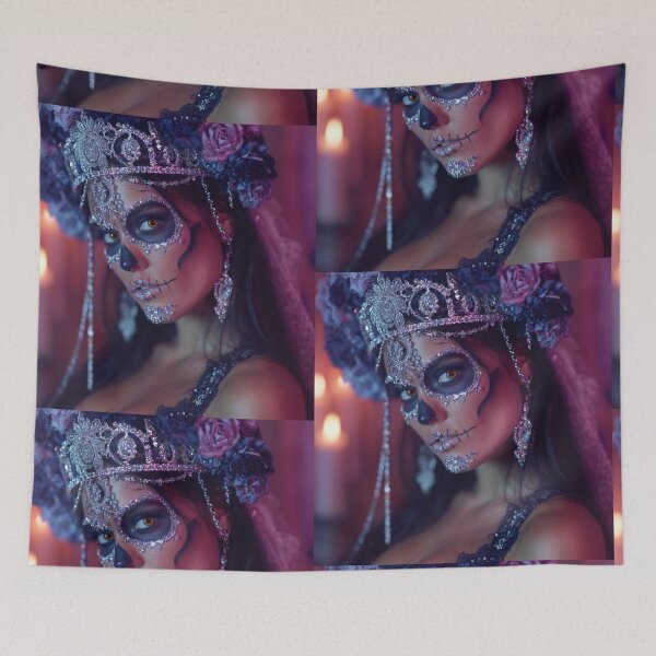 Item preview, Crystal sugar skull makeup designed and sold by aiartfs.