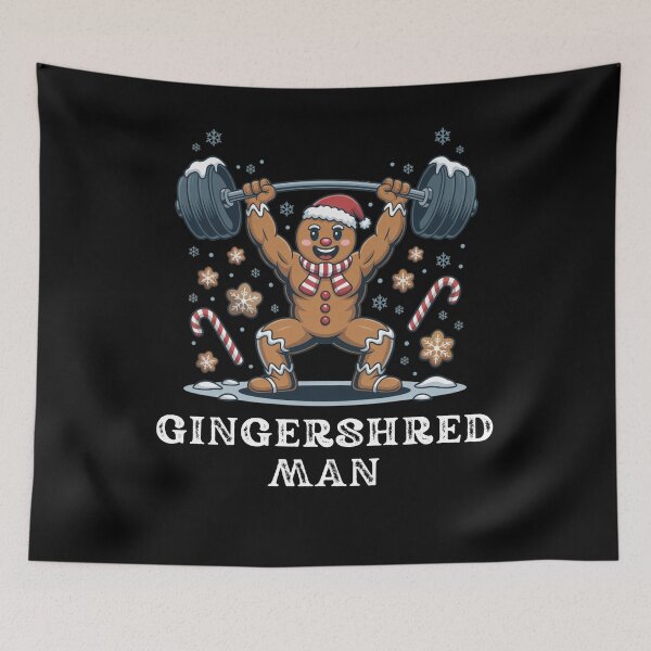 Item preview, Gingershred man Funny Christmas bodybuilding gym Gingerbread designed and sold by snowry.