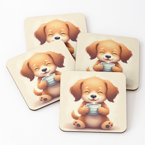 Item preview, Sweet Morning Puppy in a Coffee Cup designed and sold by Ink-Lift Creations.