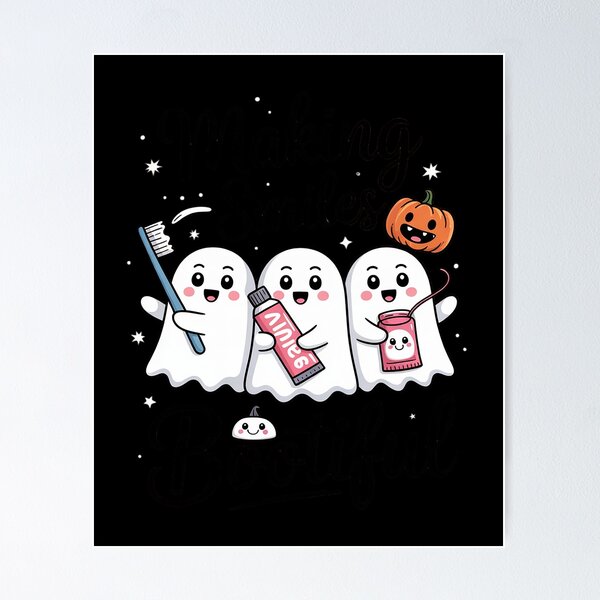 Item preview, Making Smiles Bootiful Halloween Ghost Dentist Dental  designed and sold by KonstanKoraner.