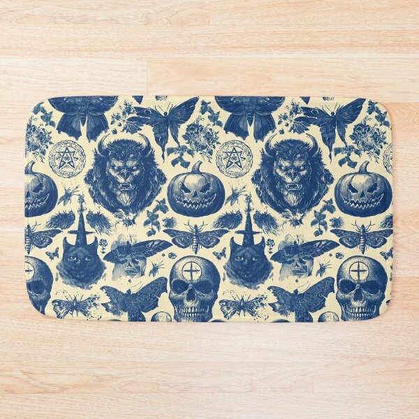 Item preview, Blue engraving with a werewolf magic circle and cat. designed and sold by Piotrek0001.