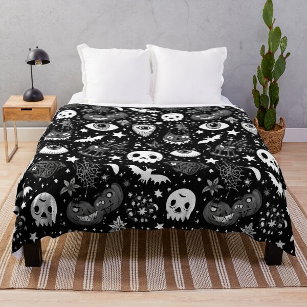 Item preview, Stylized pattern with a cat skull bat and eye. designed and sold by Piotrek0001.