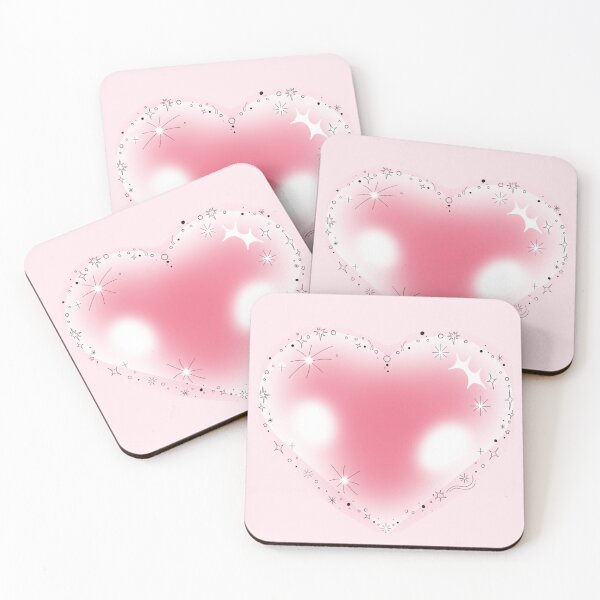 Item preview, Bubble Heart Pink Aesthetic Art designed and sold by Quill-Design.