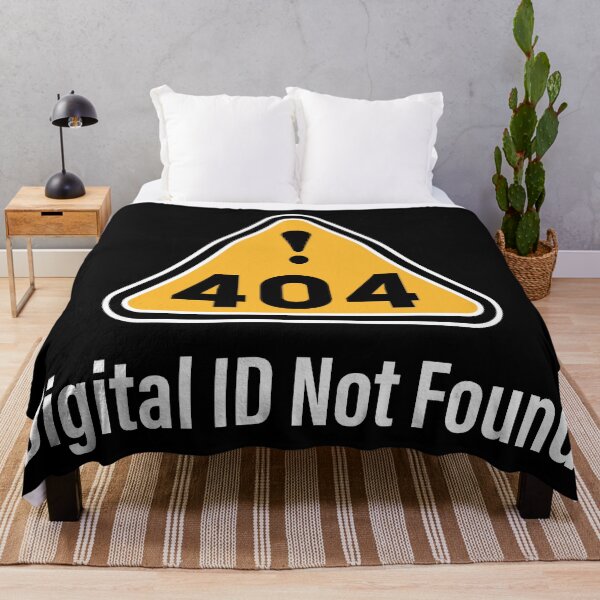 Item preview, 404 Error Digital ID Not Found Warning Sign - Anti Digital ID UK Protest designed and sold by pemperos.