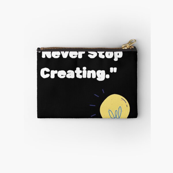 Item preview, Never Stop Creating | Inspirational Quote & Idea Lightbulb designed and sold by DreamF.