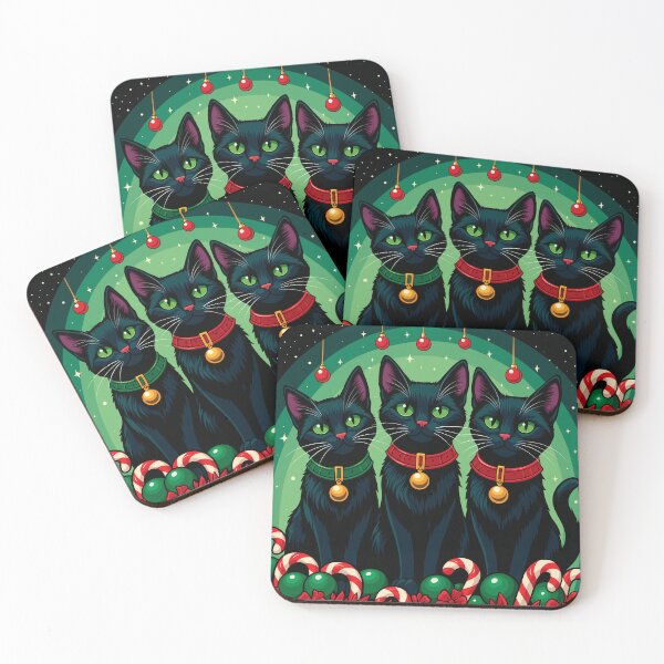 Item preview,  Holiday Black Cats designed and sold by PolinaMirralisa.