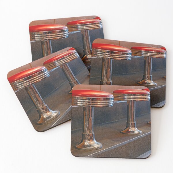 Item preview, Row of red diner stools designed and sold by lisavonbiela.
