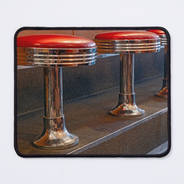 Item preview, Row of red diner stools designed and sold by lisavonbiela.