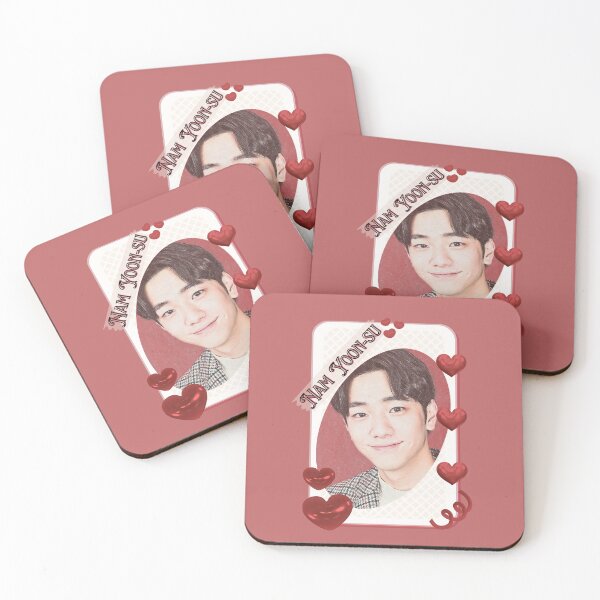 Item preview, Nam Yoon-su (남윤수) Korean Actor Kdrama Card Red Aesthetic Collage Design designed and sold by AJUNICE STUDIO.