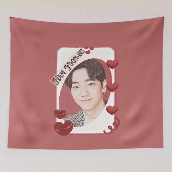 Item preview, Nam Yoon-su (남윤수) Korean Actor Kdrama Card Red Aesthetic Collage Design designed and sold by AJUNICE STUDIO.