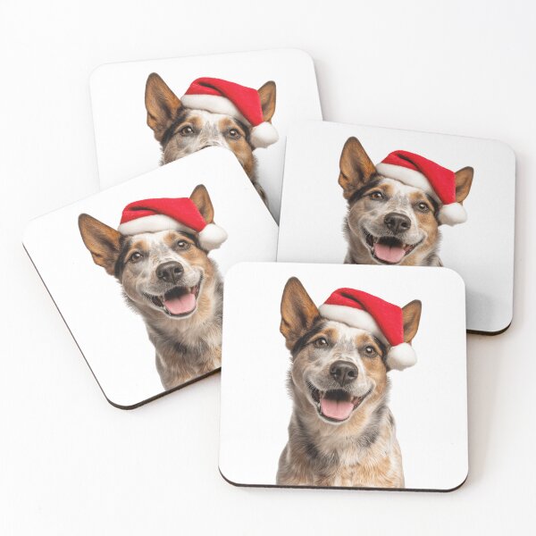 Item preview, Australian Cattle dog with Christmas Hat – Festive Australian Cattle dog Xmas Design designed and sold by LazyOwlStore.