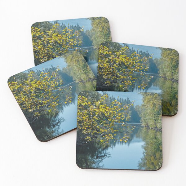 Item preview, Peaceful autumn scene of the Snoqualmie River designed and sold by lisavonbiela.