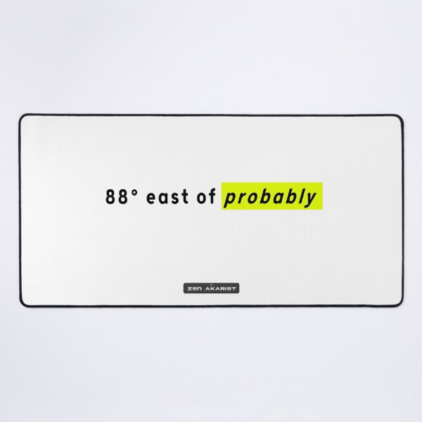 Item preview, 88 Degrees East of Probably — Surreal Glitch Coordinates T-Shirt designed and sold by Zen Akarist.