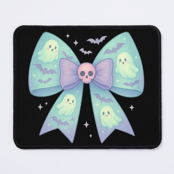 Item preview, Pastel Ghost Bat Bow Kawaii Halloween Art designed and sold by ChaaiTee.