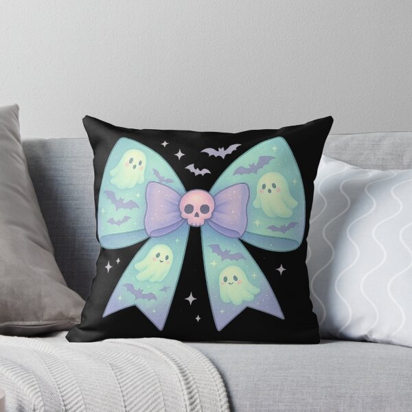 Item preview, Pastel Ghost Bat Bow Kawaii Halloween Art designed and sold by ChaaiTee.