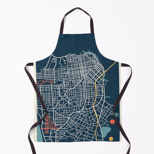 Item preview, Minimalist geometric map of San Francisco designed and sold by Pink & California.