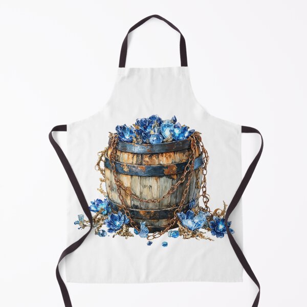 Item preview, Rustic Barrel Overflowing with Blue Crystals designed and sold by Anastasiia Yurevych.