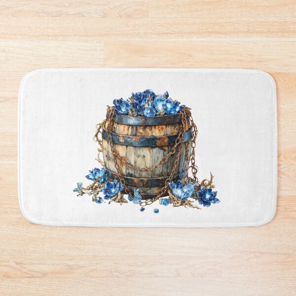 Item preview, Rustic Barrel Overflowing with Blue Crystals designed and sold by Anastasiia Yurevych.
